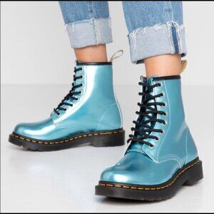 Dr. Martens Vegan 1460 Goldmix metallic blue size 9 NWT